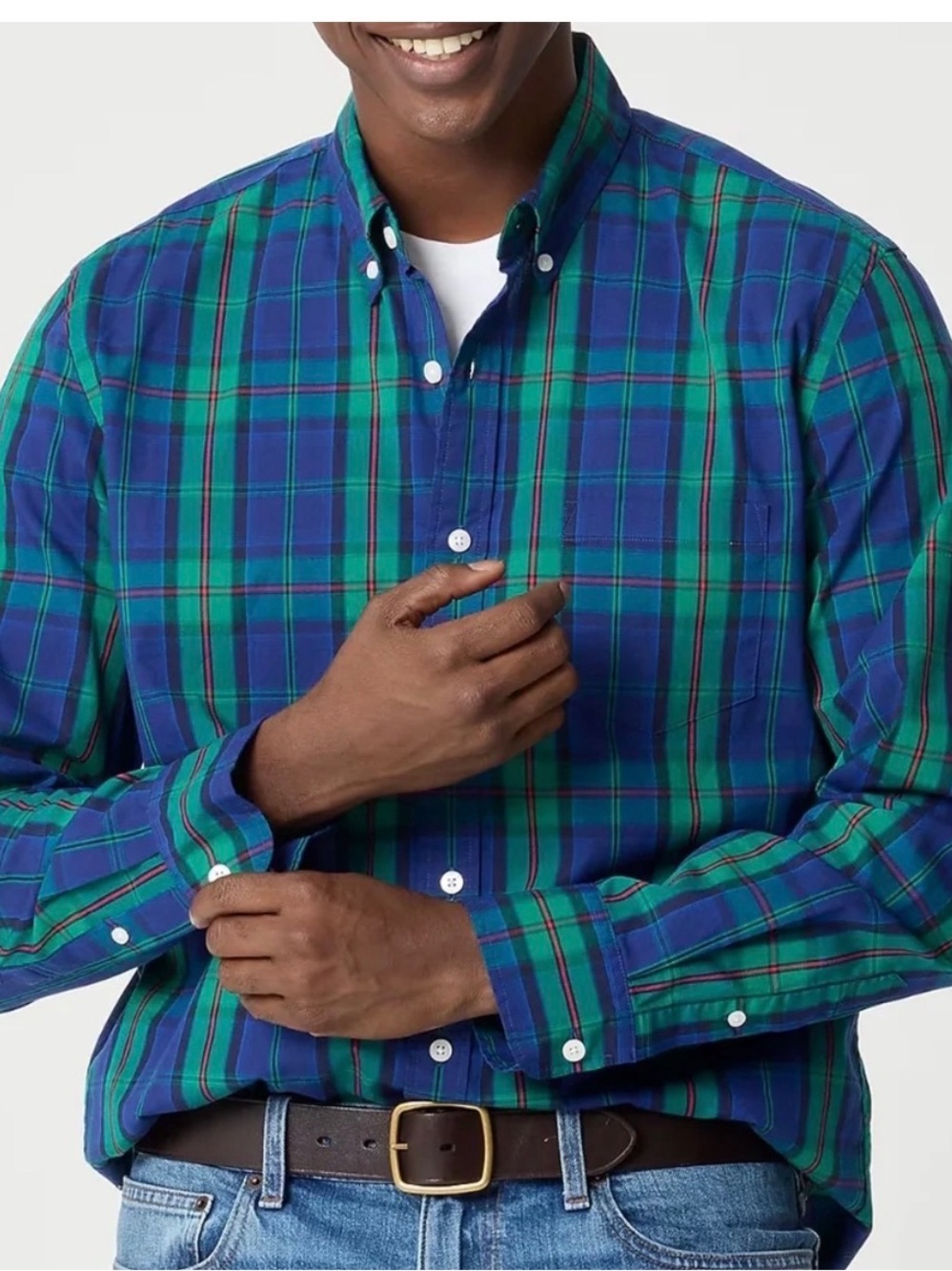J. Crew men’s Plaid classic Button-Down Shirt size medium NWT